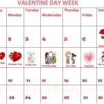 Valentine Day Calendar 2015 Dates, Valentines Day Week Calendar