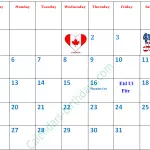 July Calendar 2015 Printable With Holidays